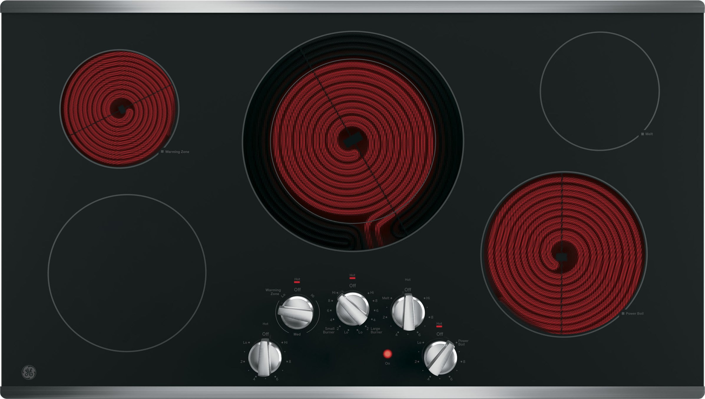 GE JP3036SLSS 36 Inch Electric Cooktop Stainless Steel | Plesser's