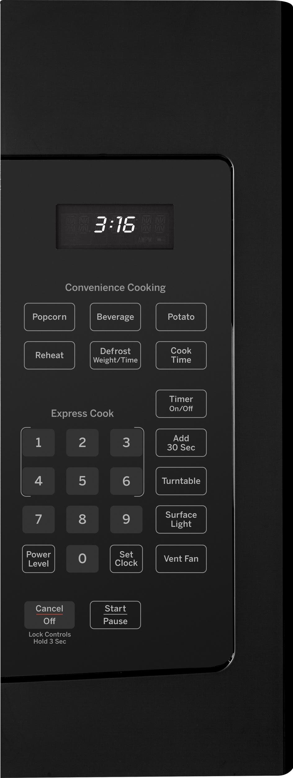 GE JVM3160DFBB Black