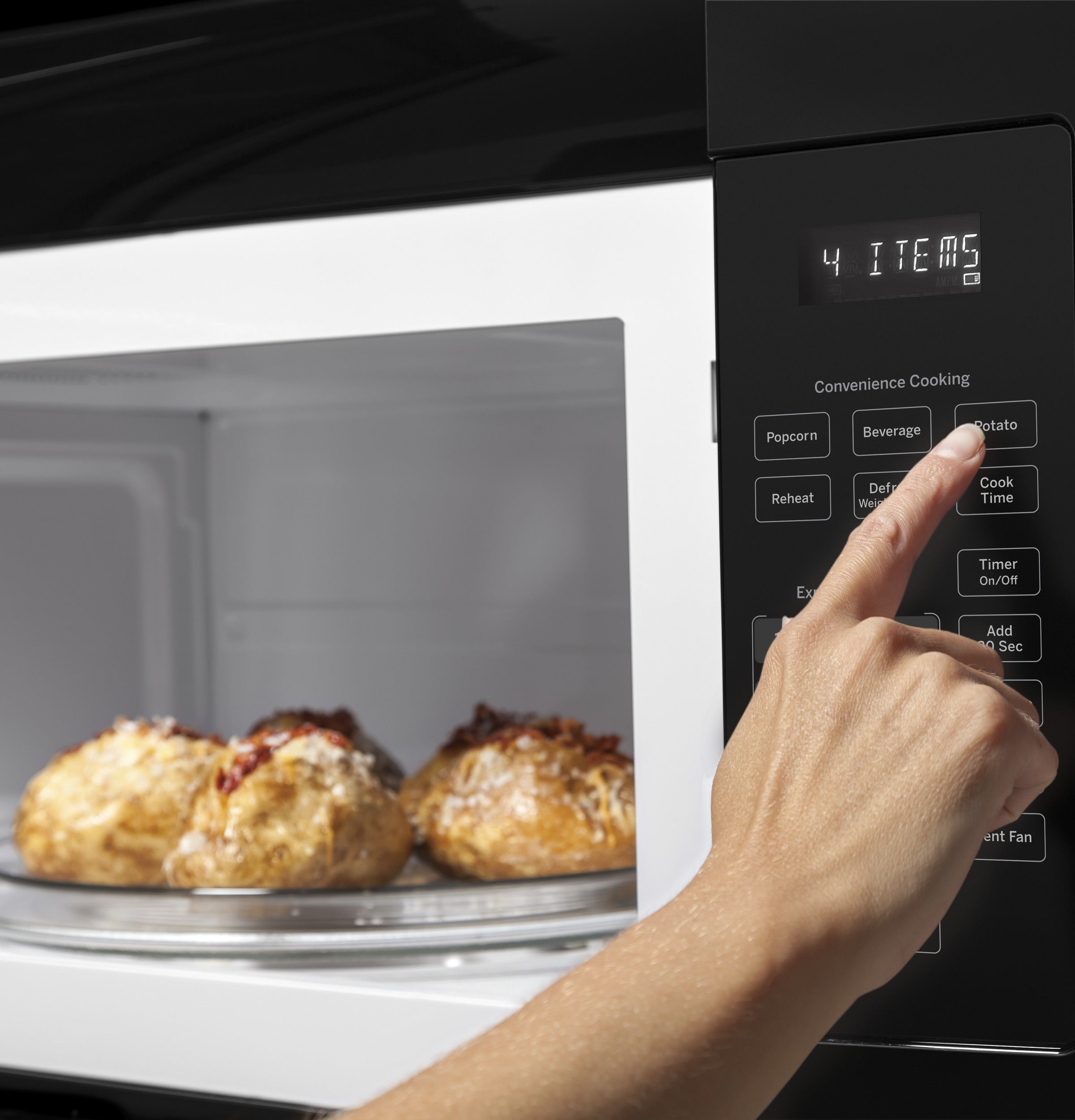 GE JVM3160DFBB 1.6 cu. ft. Over-the-Range Microwave Oven Black