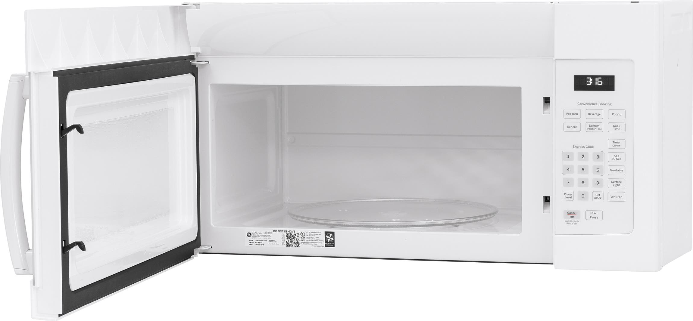 GE JVM3160DFWW White