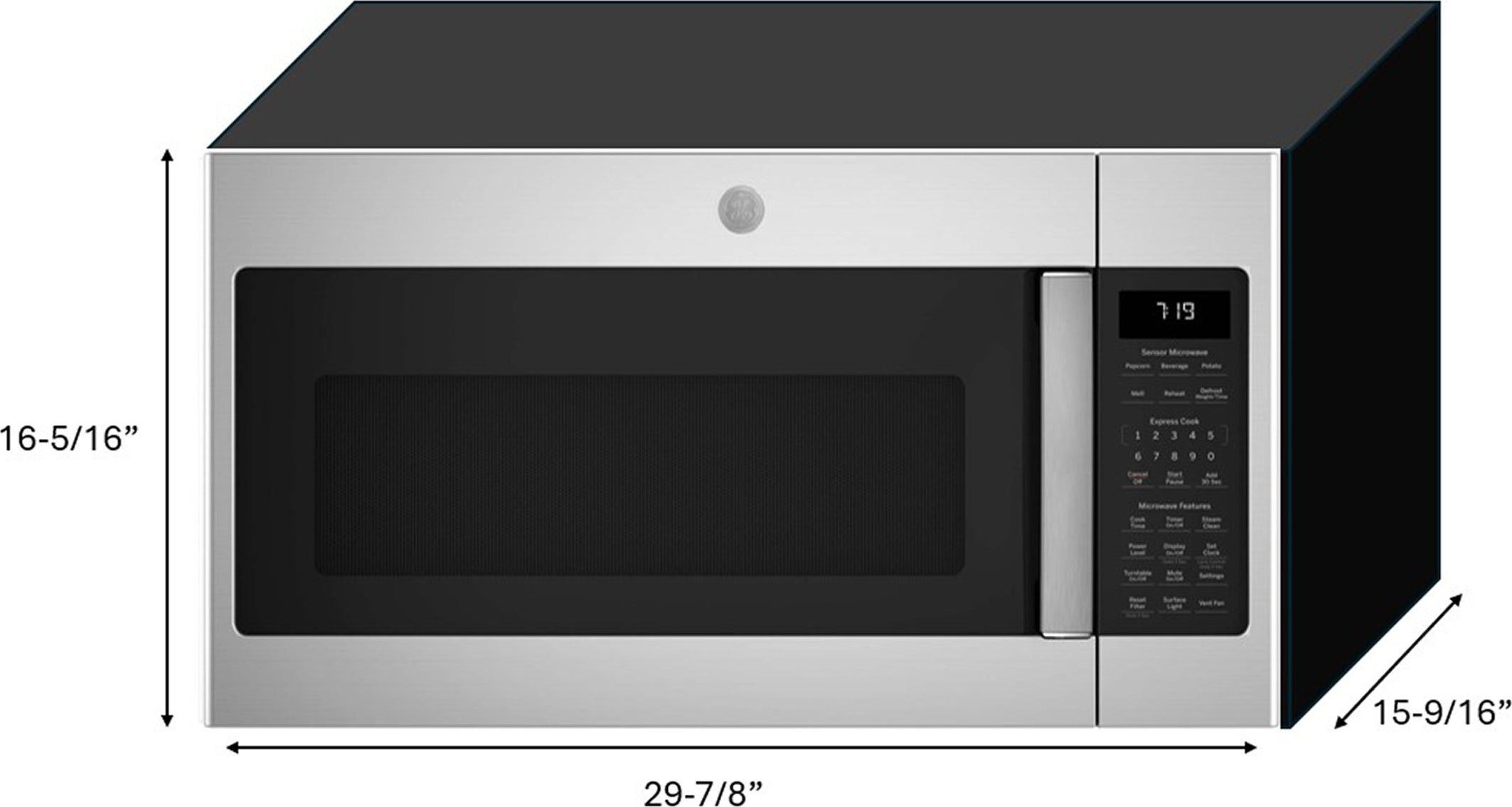 マルチャミー・フワロス PSE SE GE JVM7195SFSS 30 Inch Over-the-Range Microwave Stainless Steel