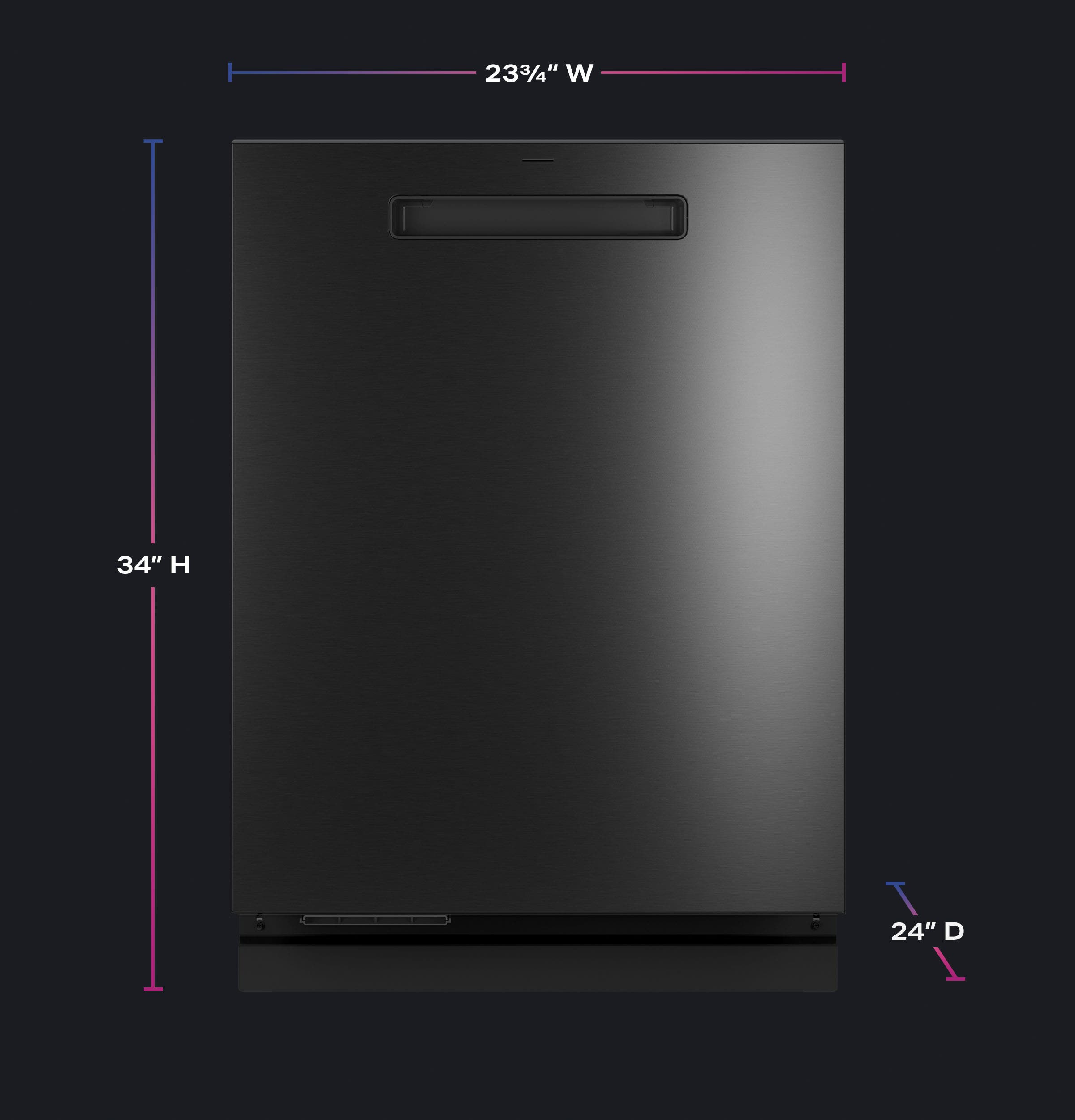 GE PDP755SBVTS Fingerprint Resistant Black Stainless Steel
