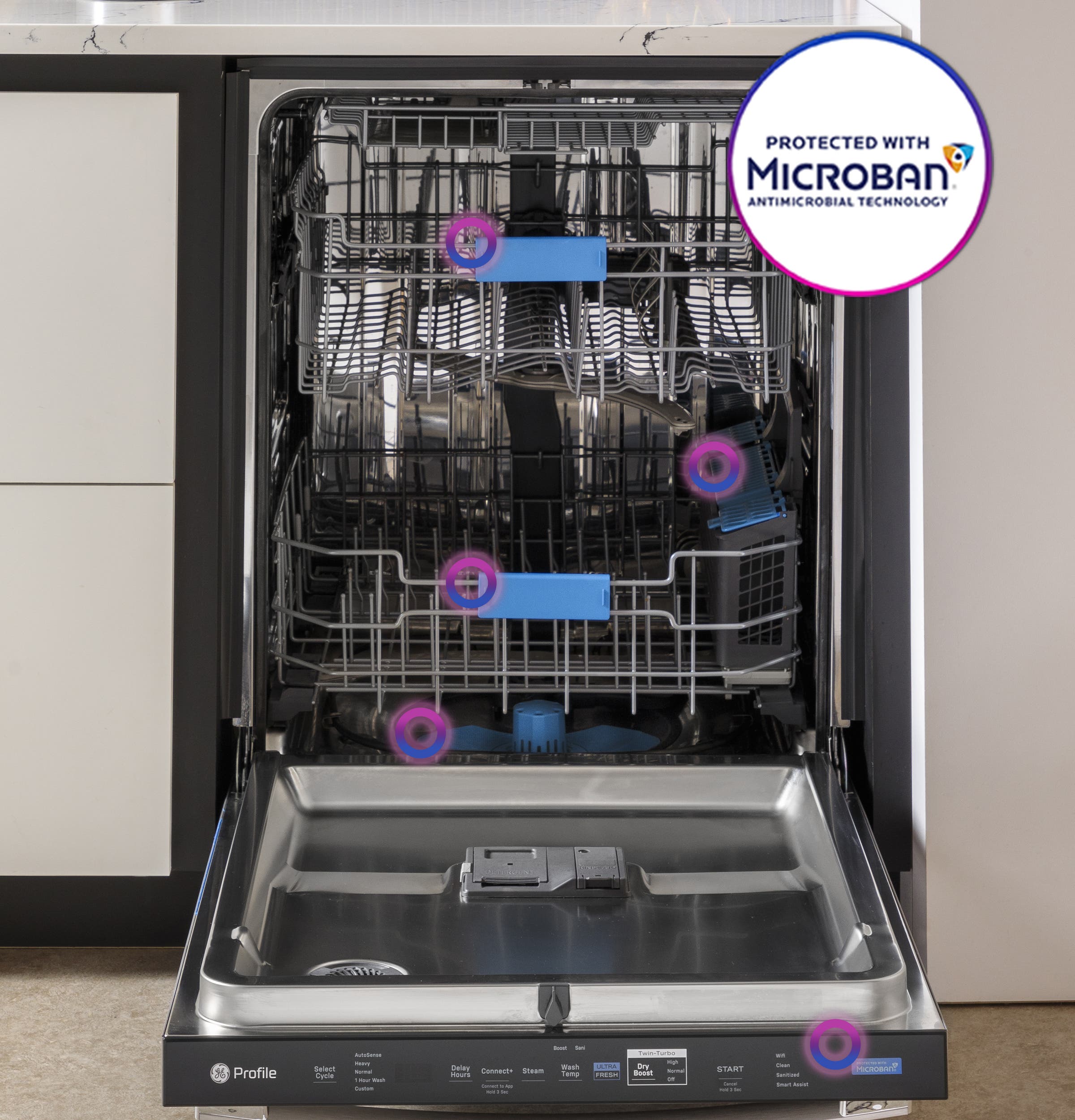 GE PDT795SBVTS Fingerprint Resistant Black Stainless Steel