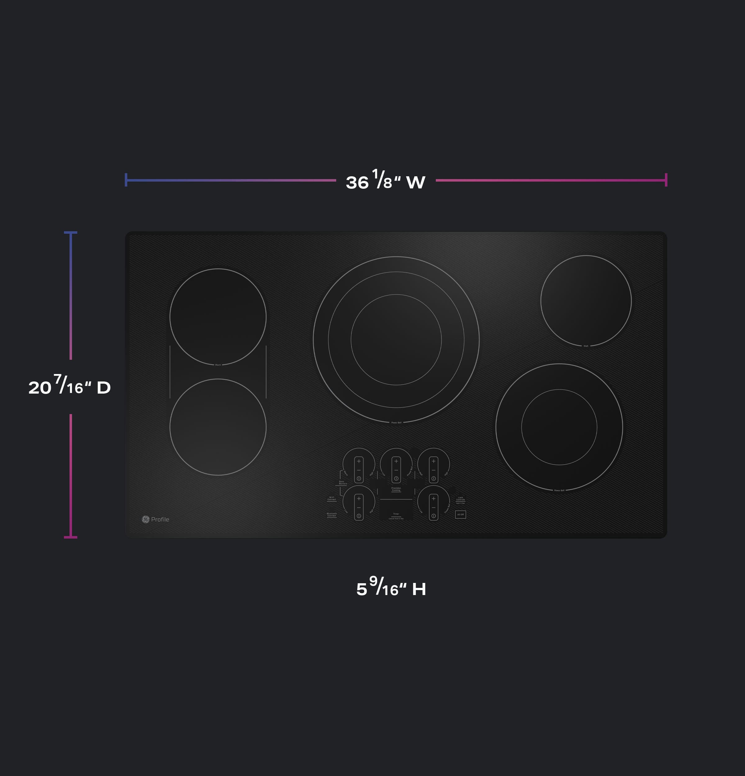 GE PEP7036DTBB Black