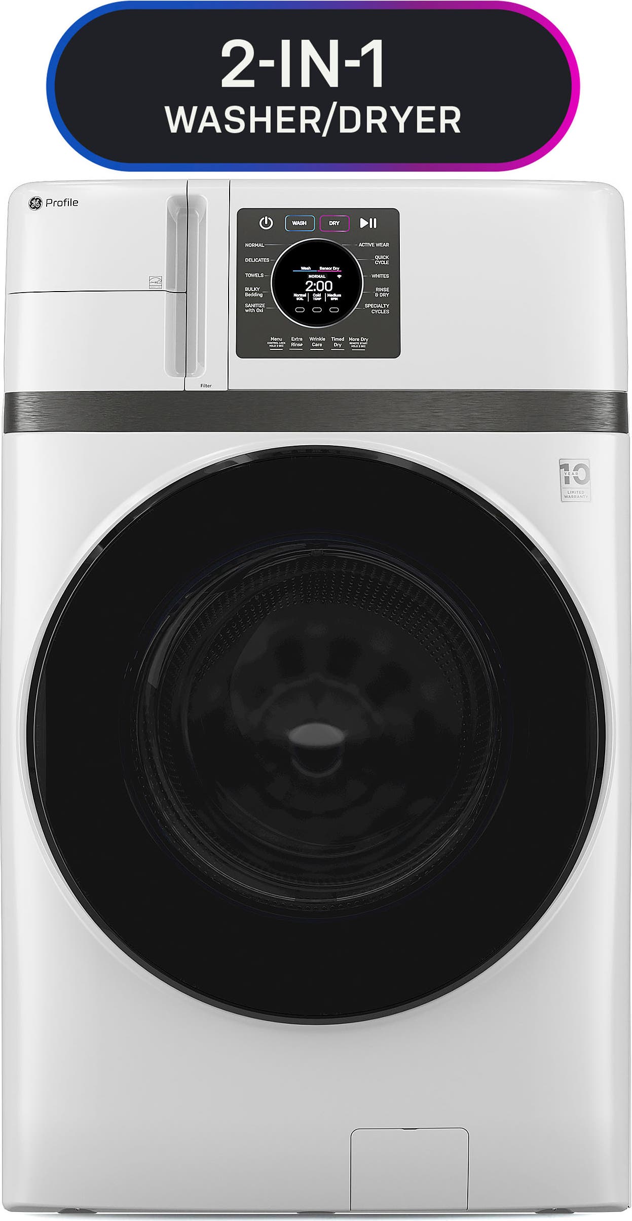 GE PFQ83HSSWWW White