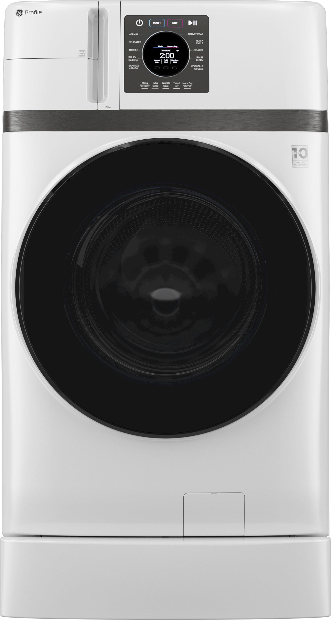 GE PFQ83HSSWWW 28 Inch 2-in-1 Washer/Dryer Combo White | Plesser's