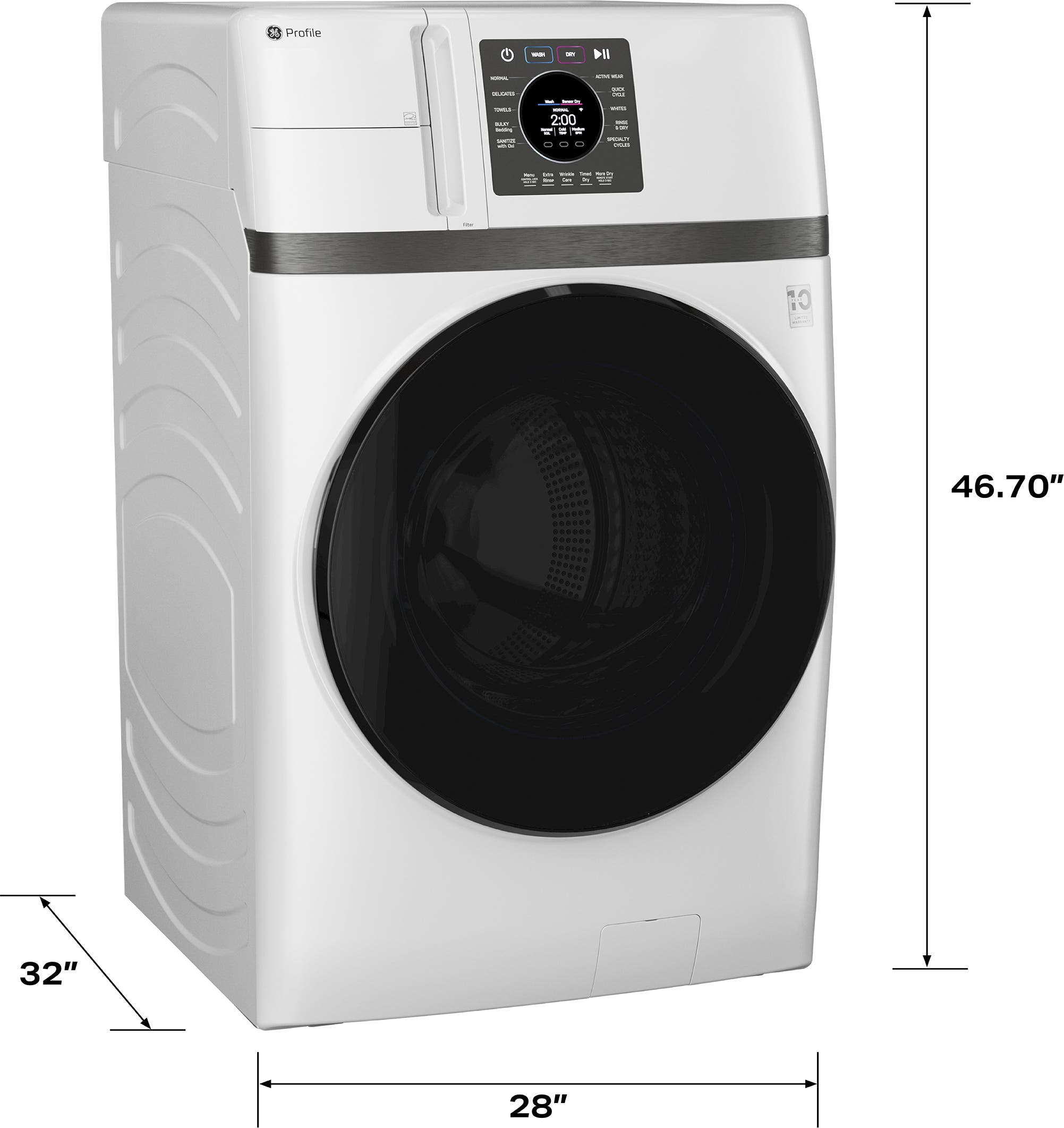 GE PFQ83HSSWWW White