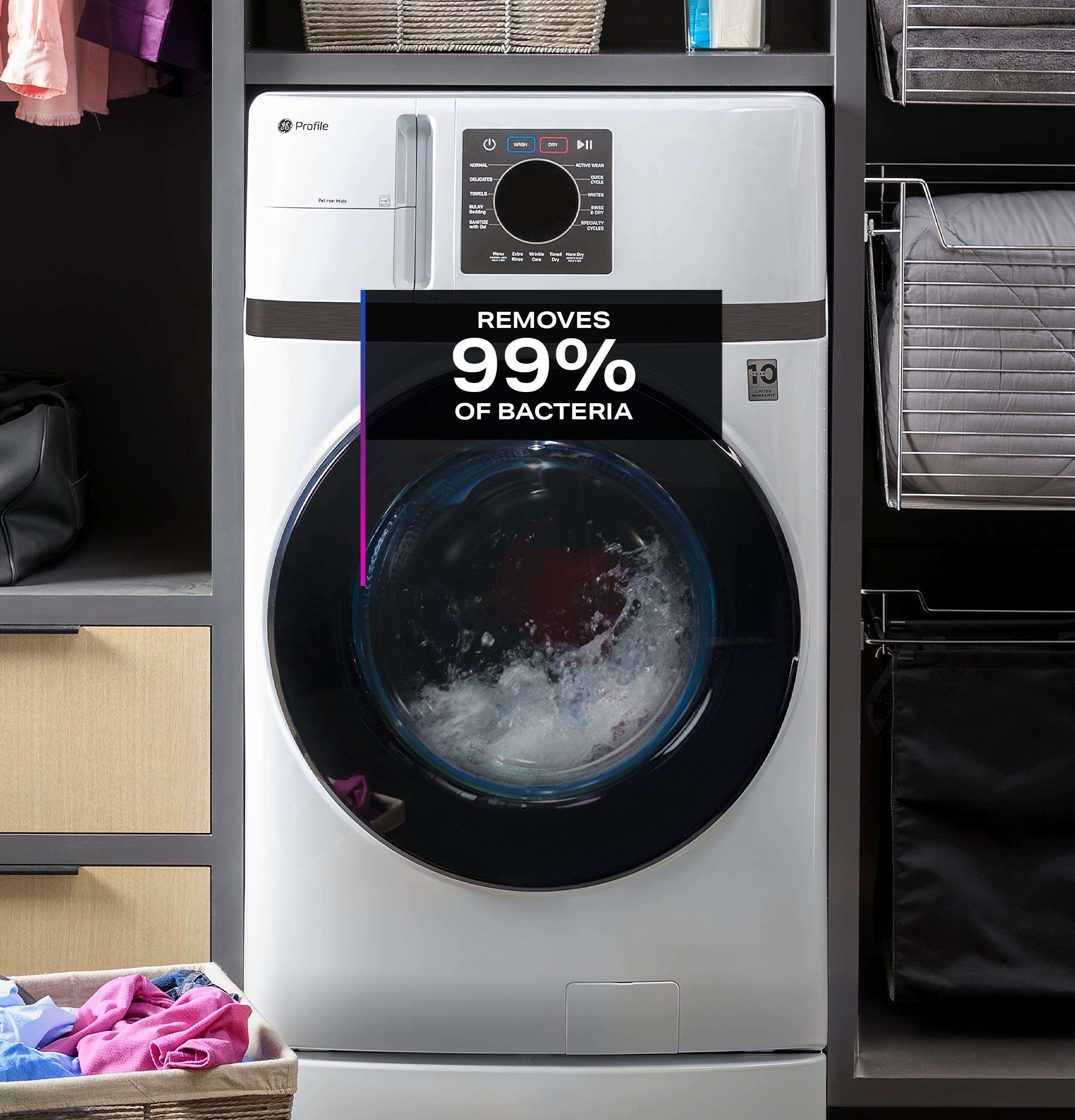 GE PFQ83HSSWWW White