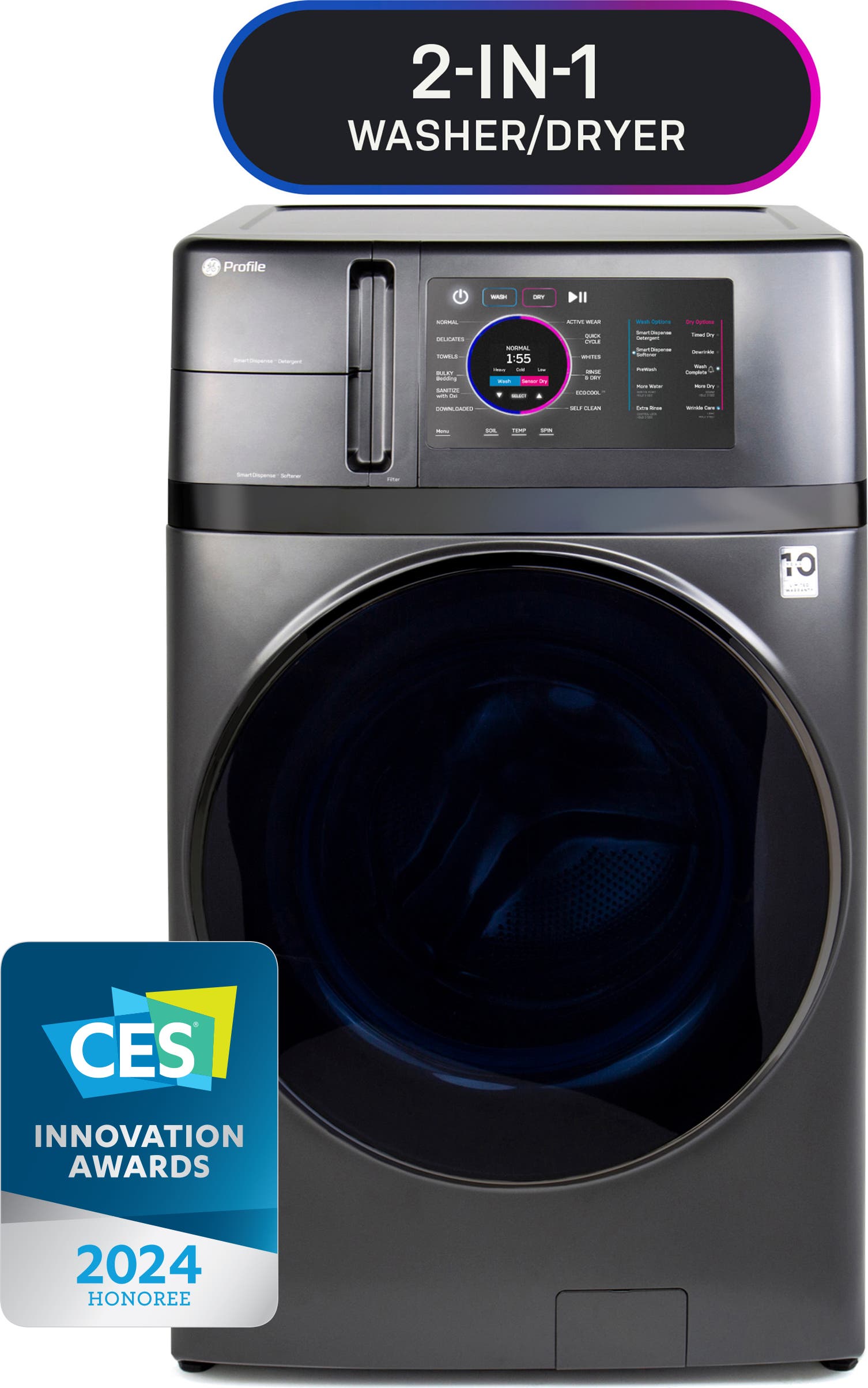 GE PFQ97HSPVDS Carbon Graphite
