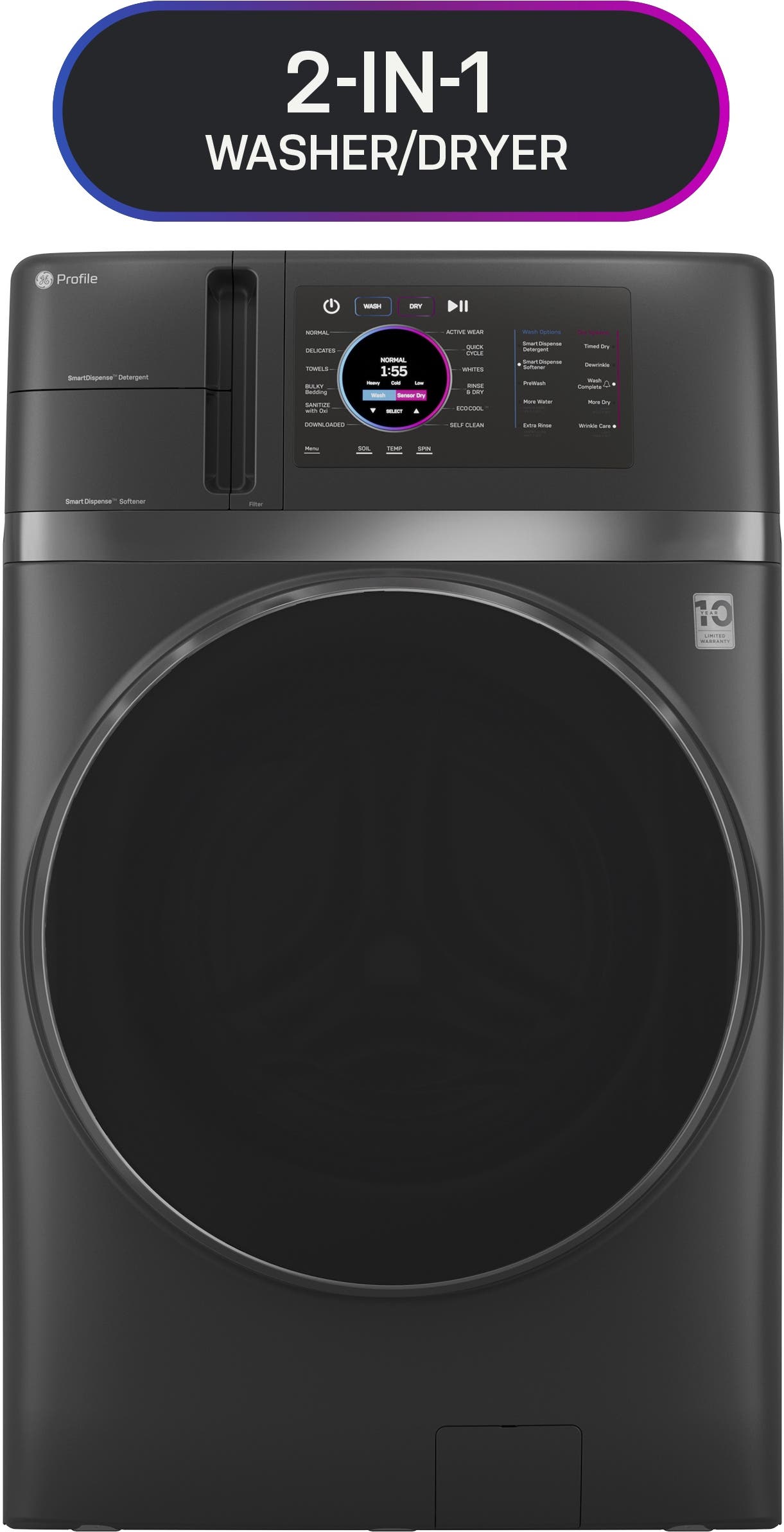 GE PFQ97HSPVDS Carbon Graphite