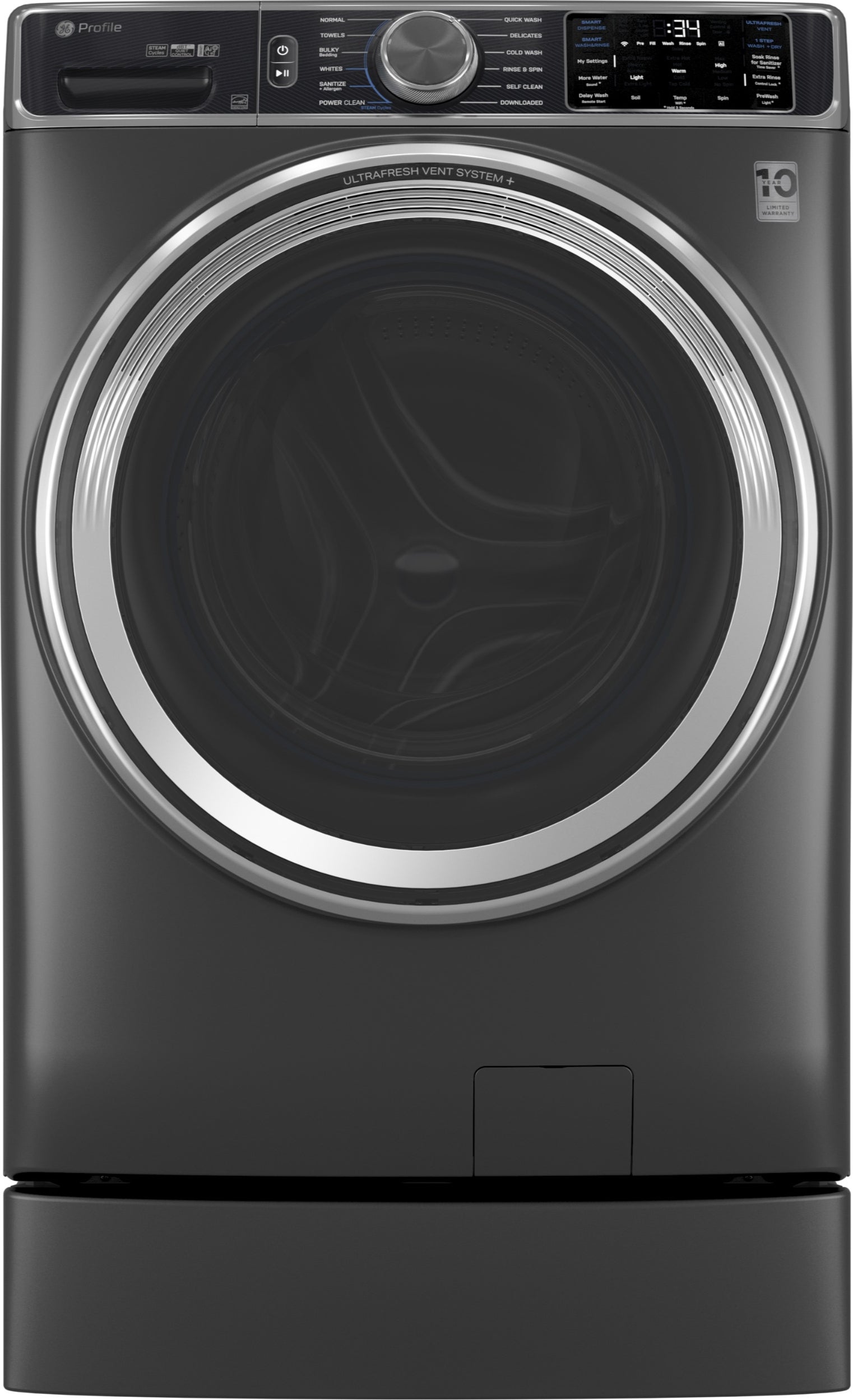 GE PFW955SPWDS 28 Inch Smart Front Load Washer Carbon Graphite