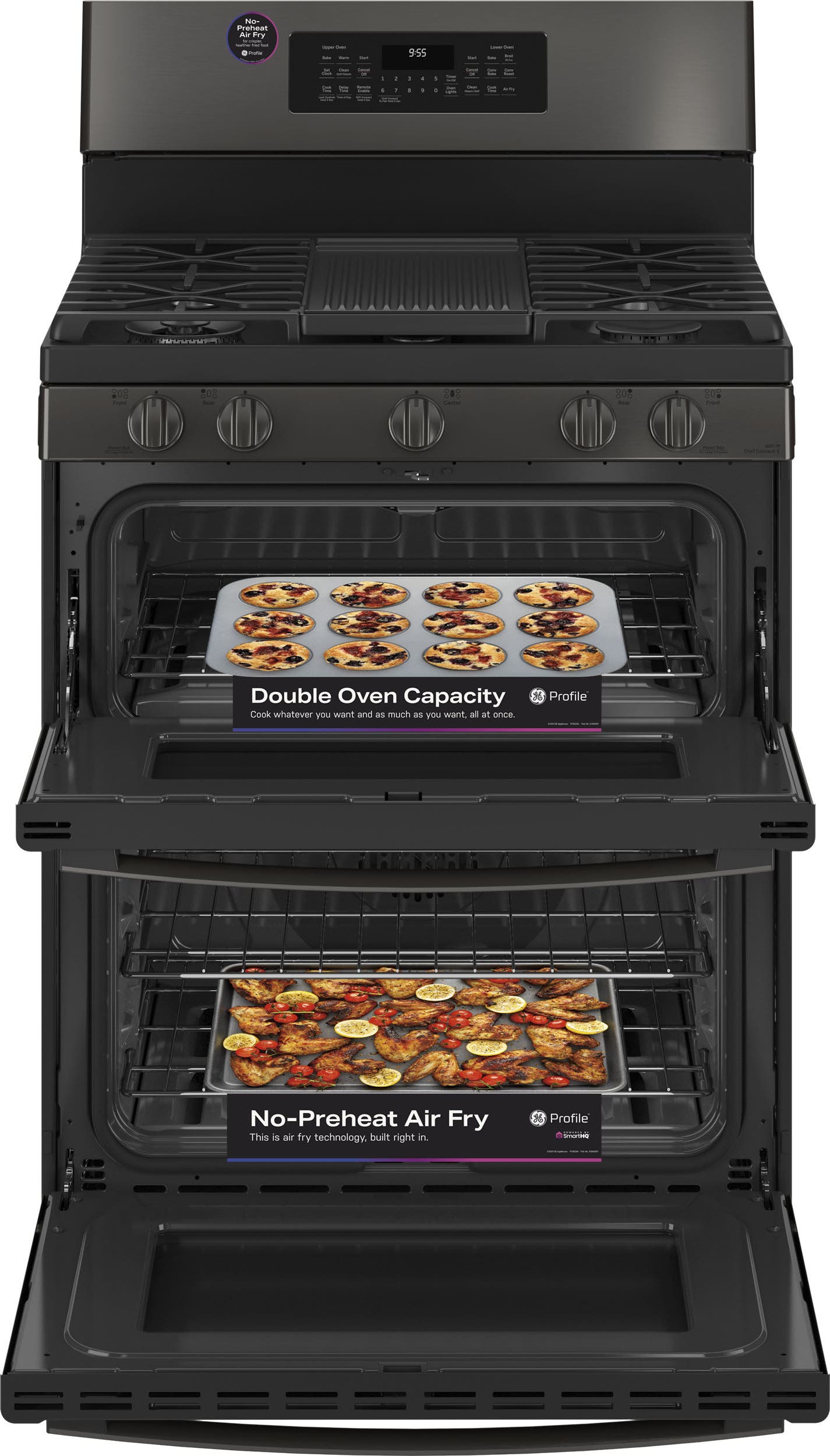 GE PGB965BPTS Black Stainless Steel