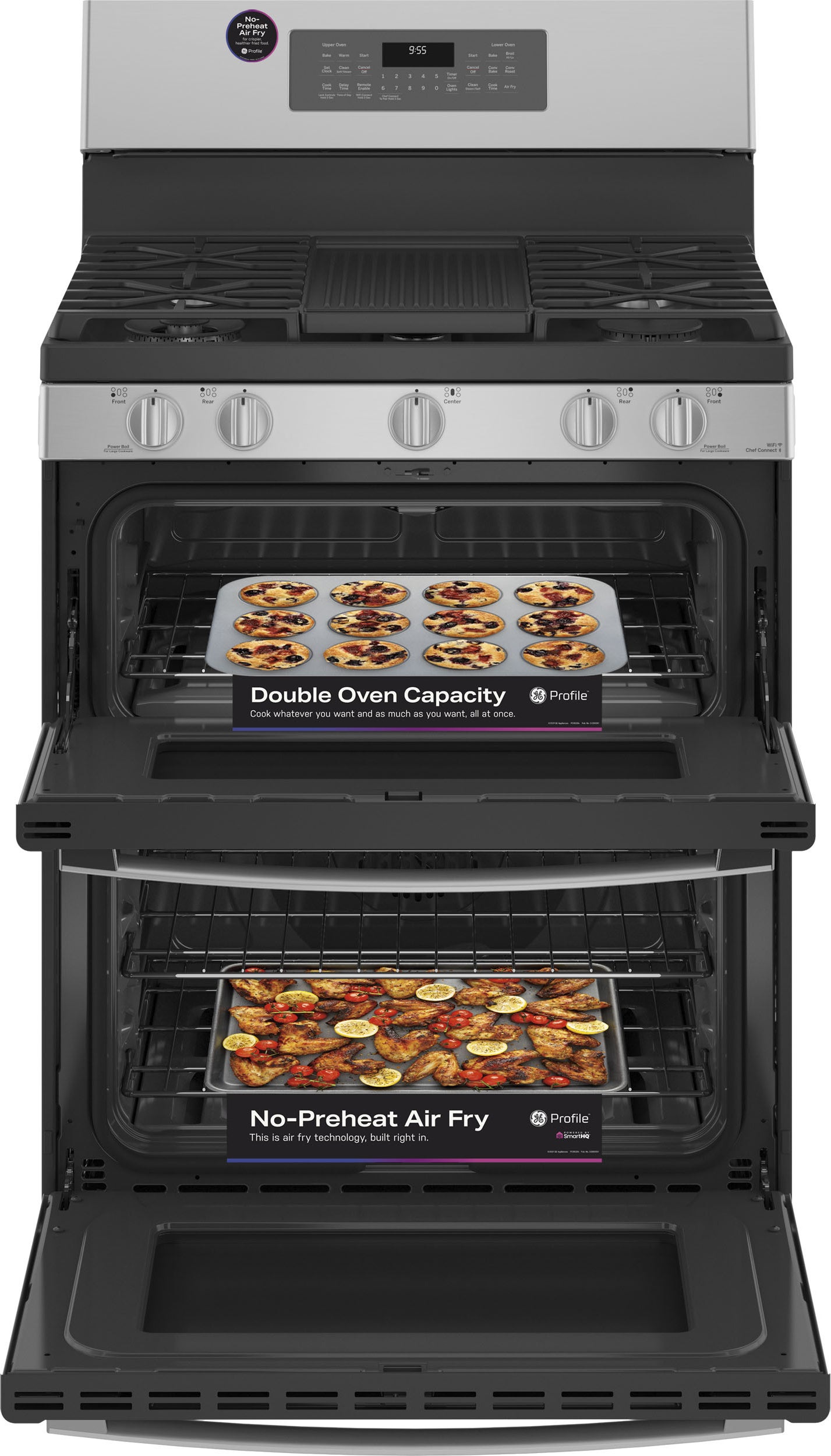 GE Profile Smart Gas Double Oven Range - Thumbnail 2