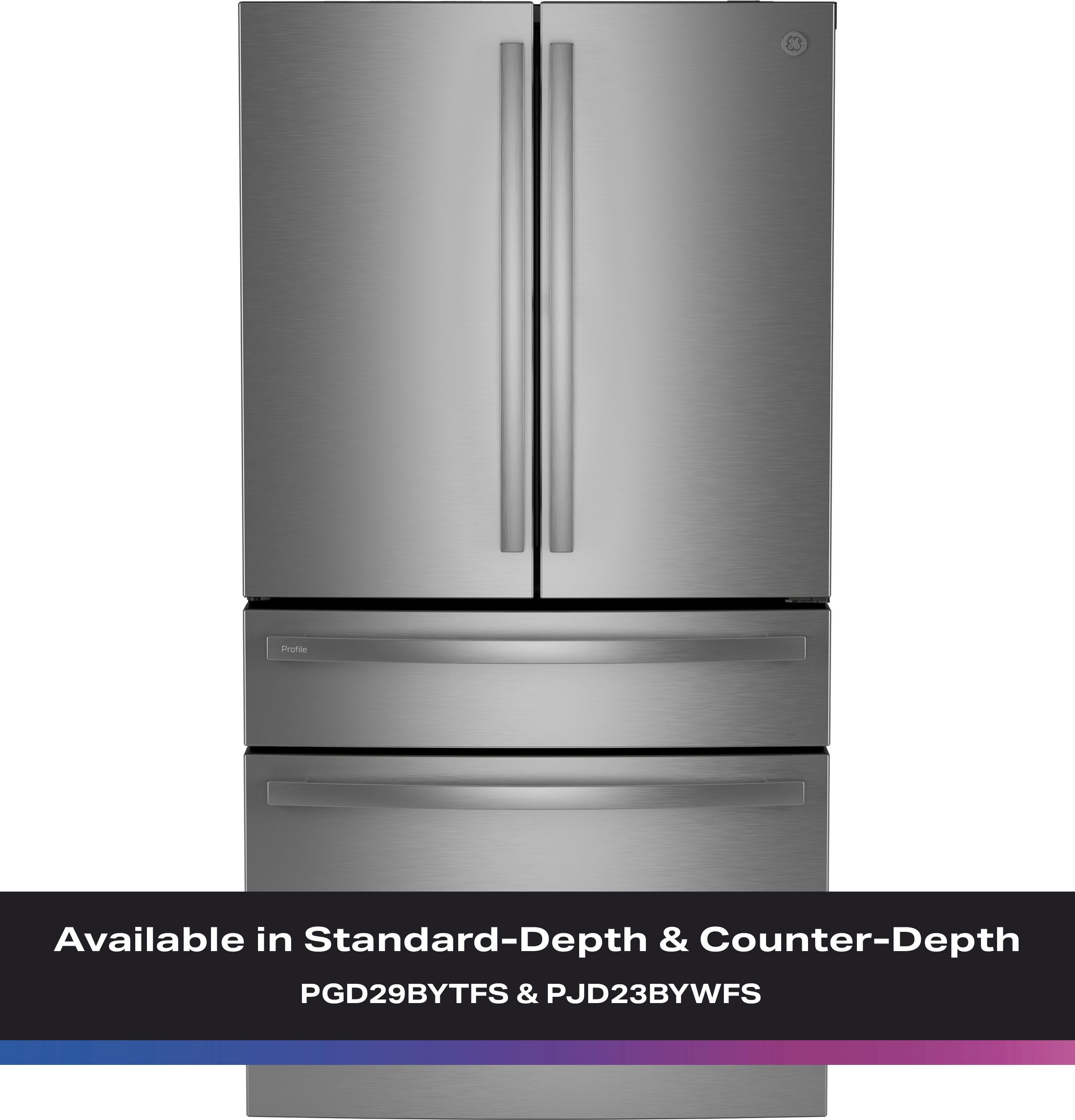 GE PGD29BYTFS Profile 36 Inch Freestanding 4-Door French Door