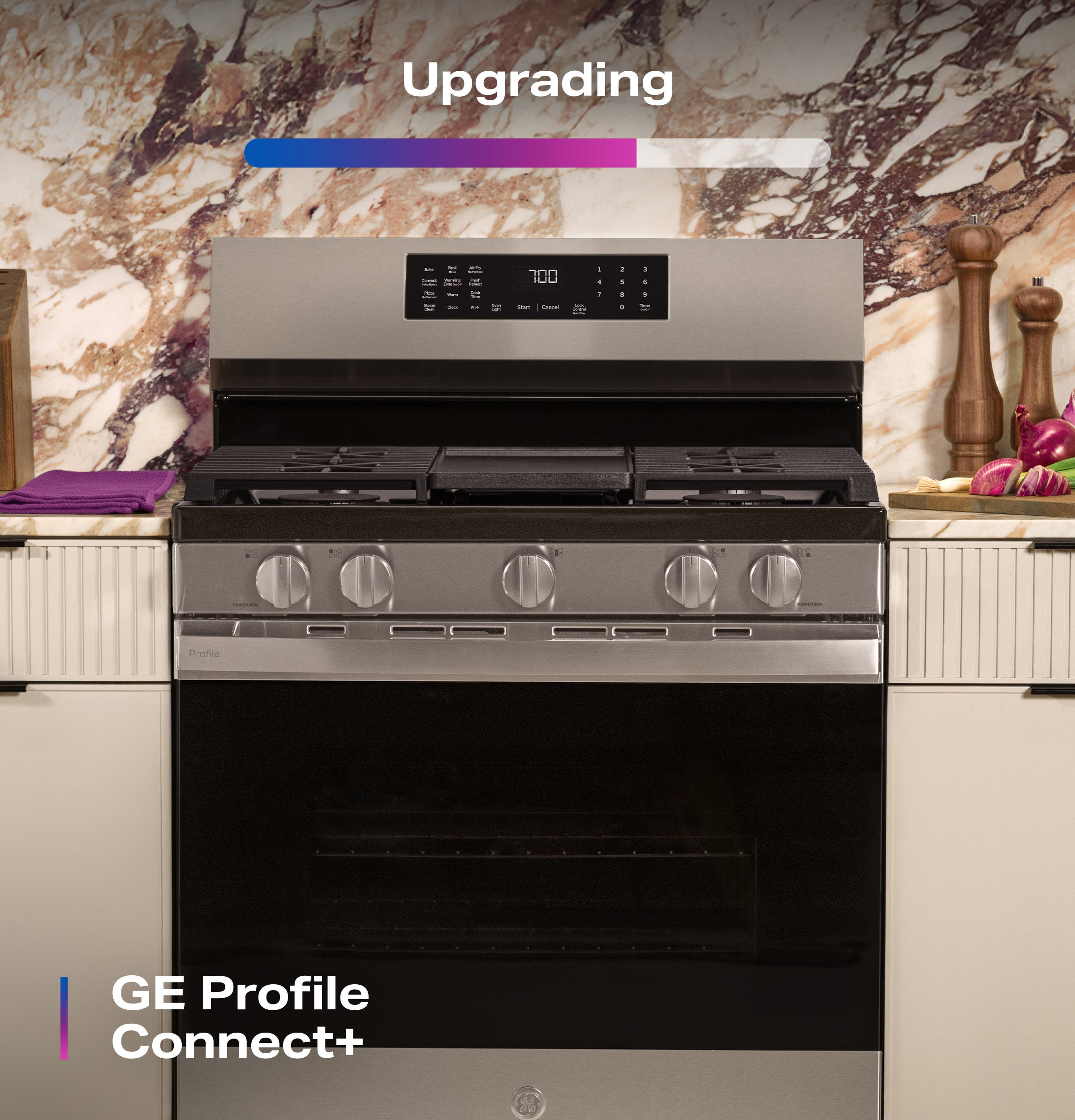 GE PGF700AYFS Fingerprint Resistant Stainless Steel