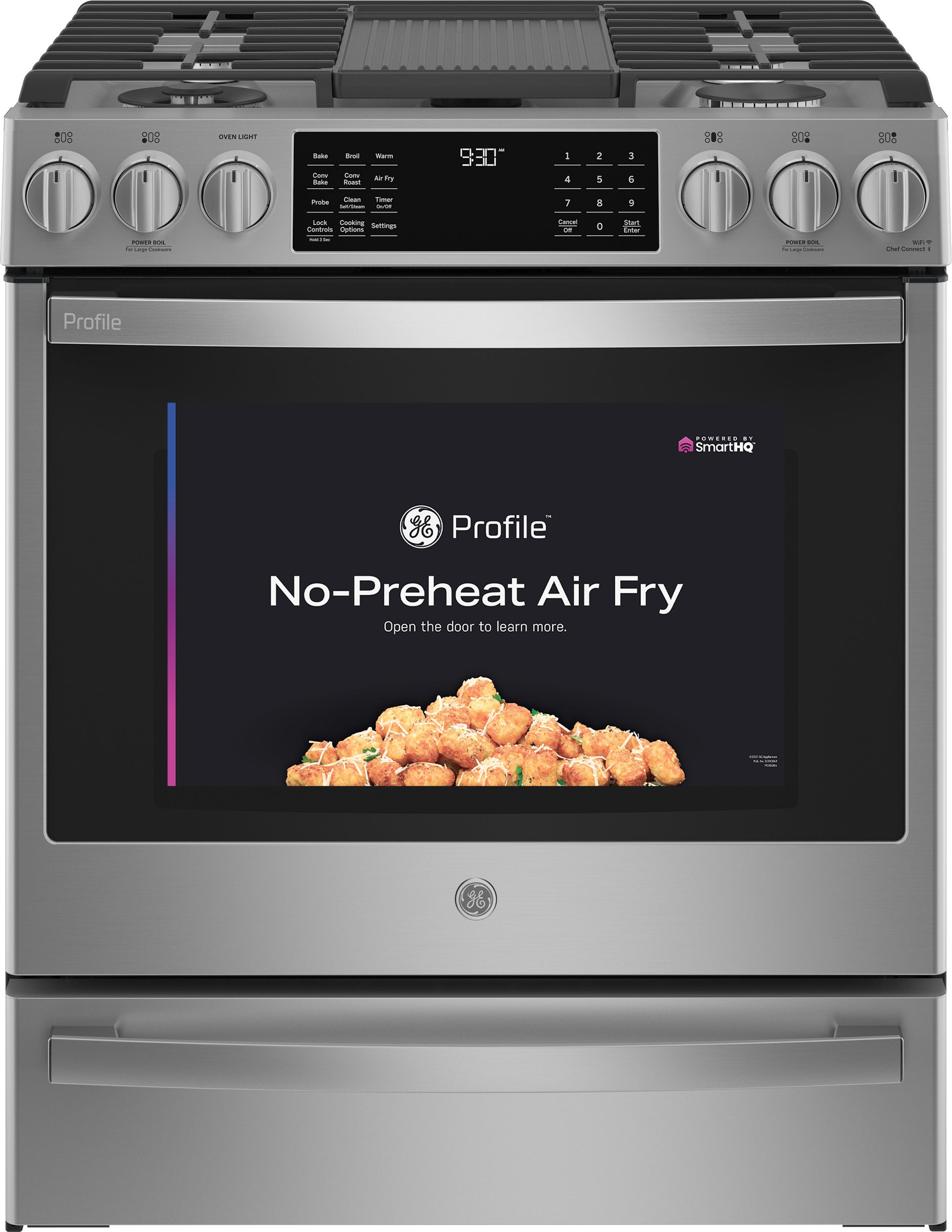 GE PGS930YPFS 30 Inch Smart Slide-In Gas Range Fingerprint