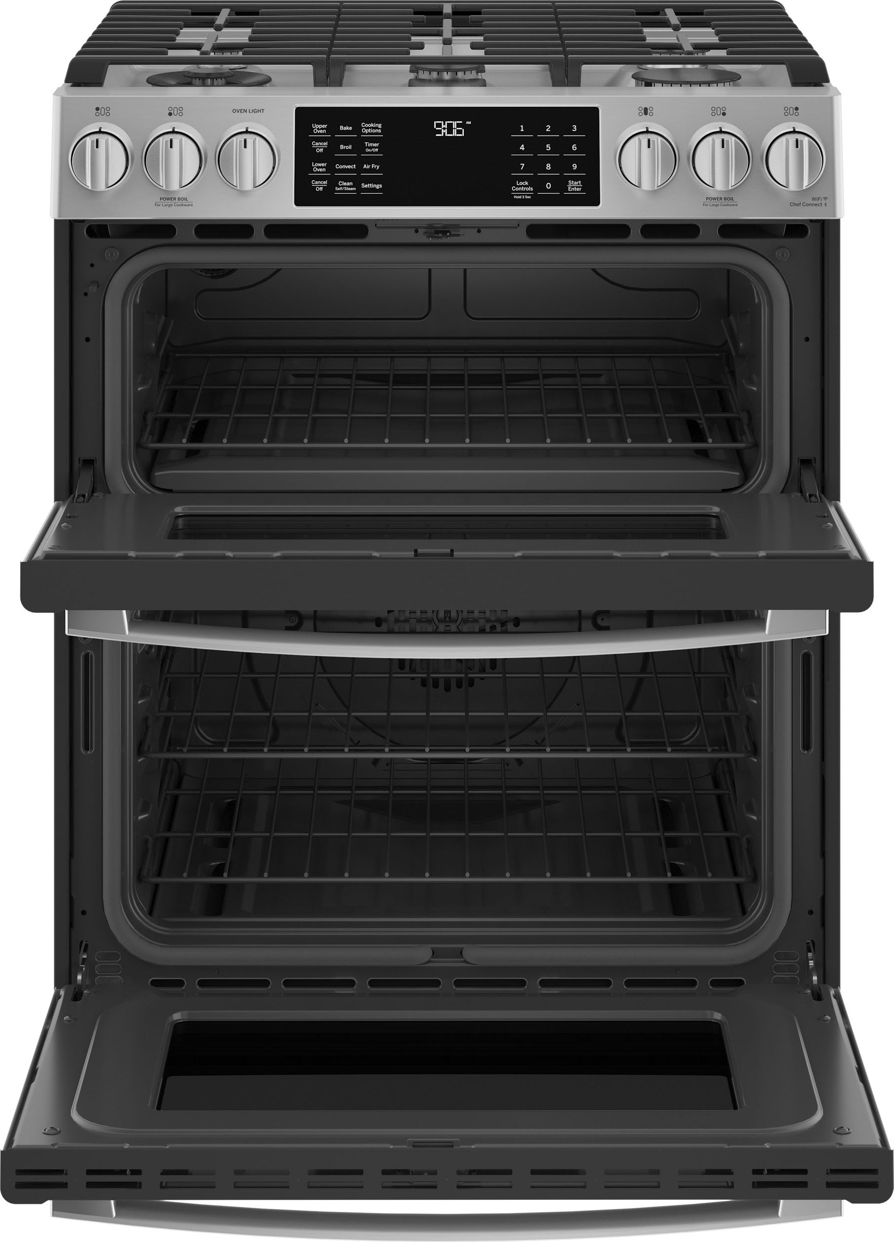 GE Profile 30 in. Smart Slide-In Double Oven Gas Range