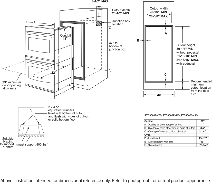 GE PTD9000SNSS Stainless Steel
