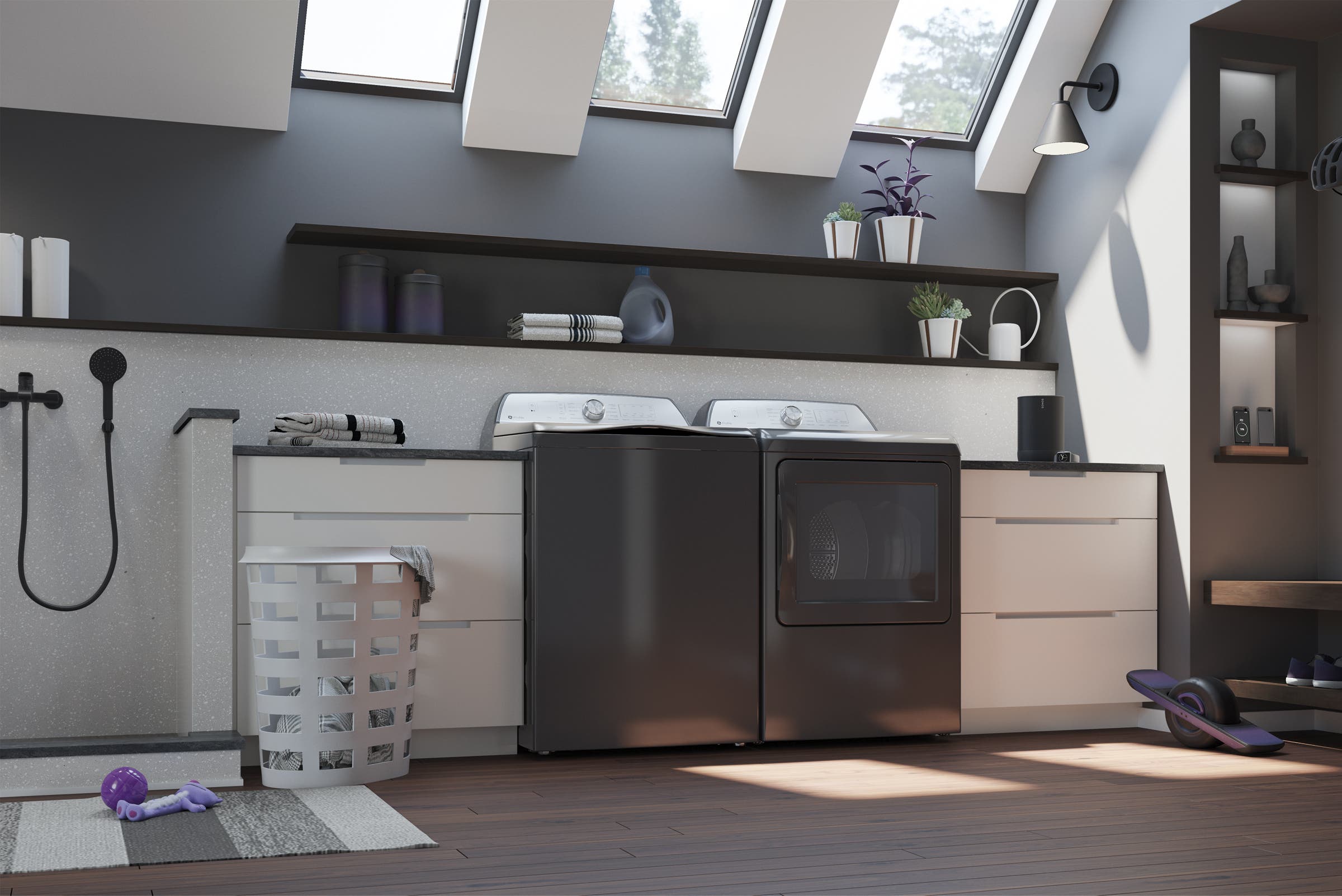 GE PTW600BPRDG Diamond Gray