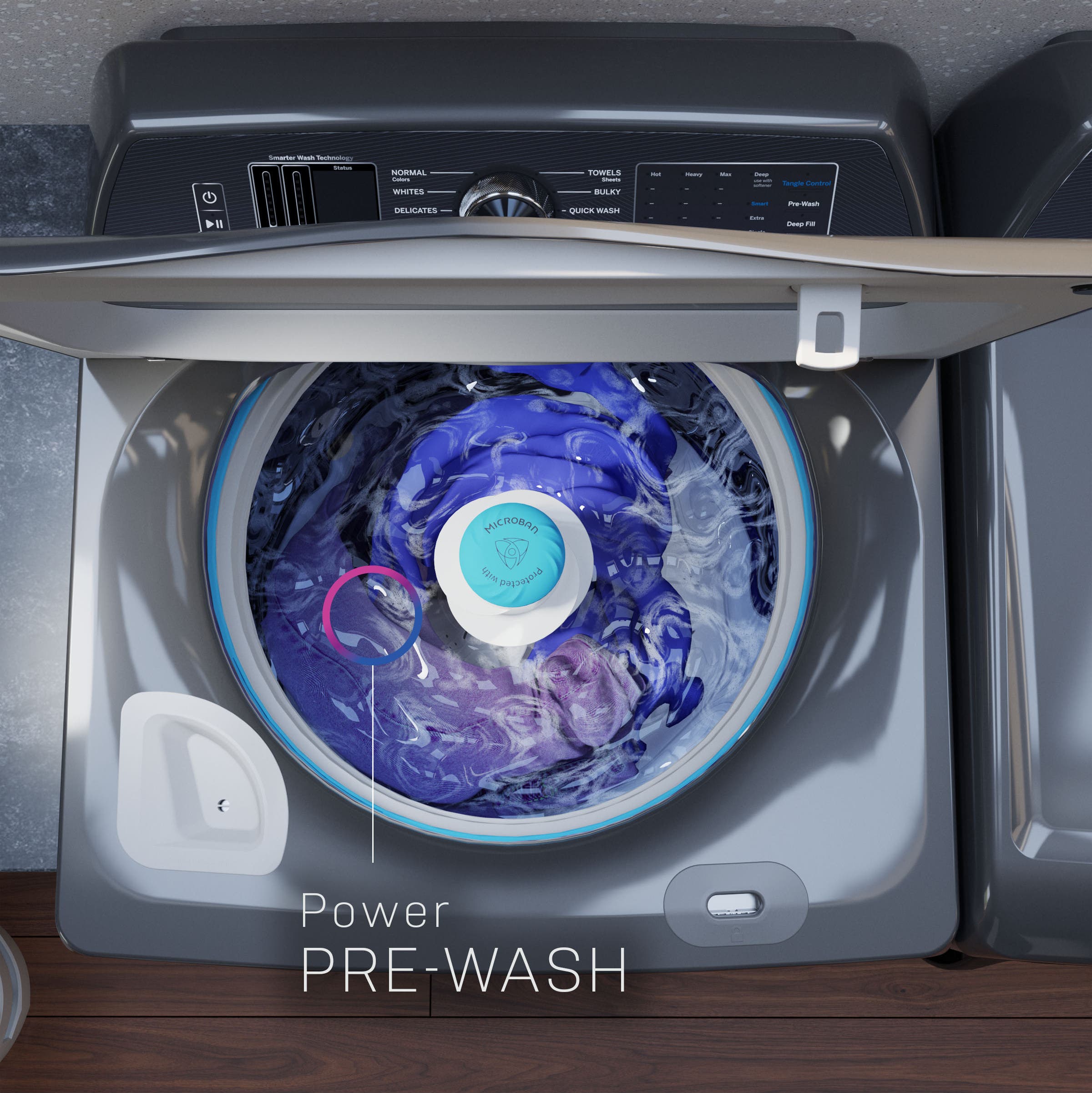 GE PTW705BSTWS White