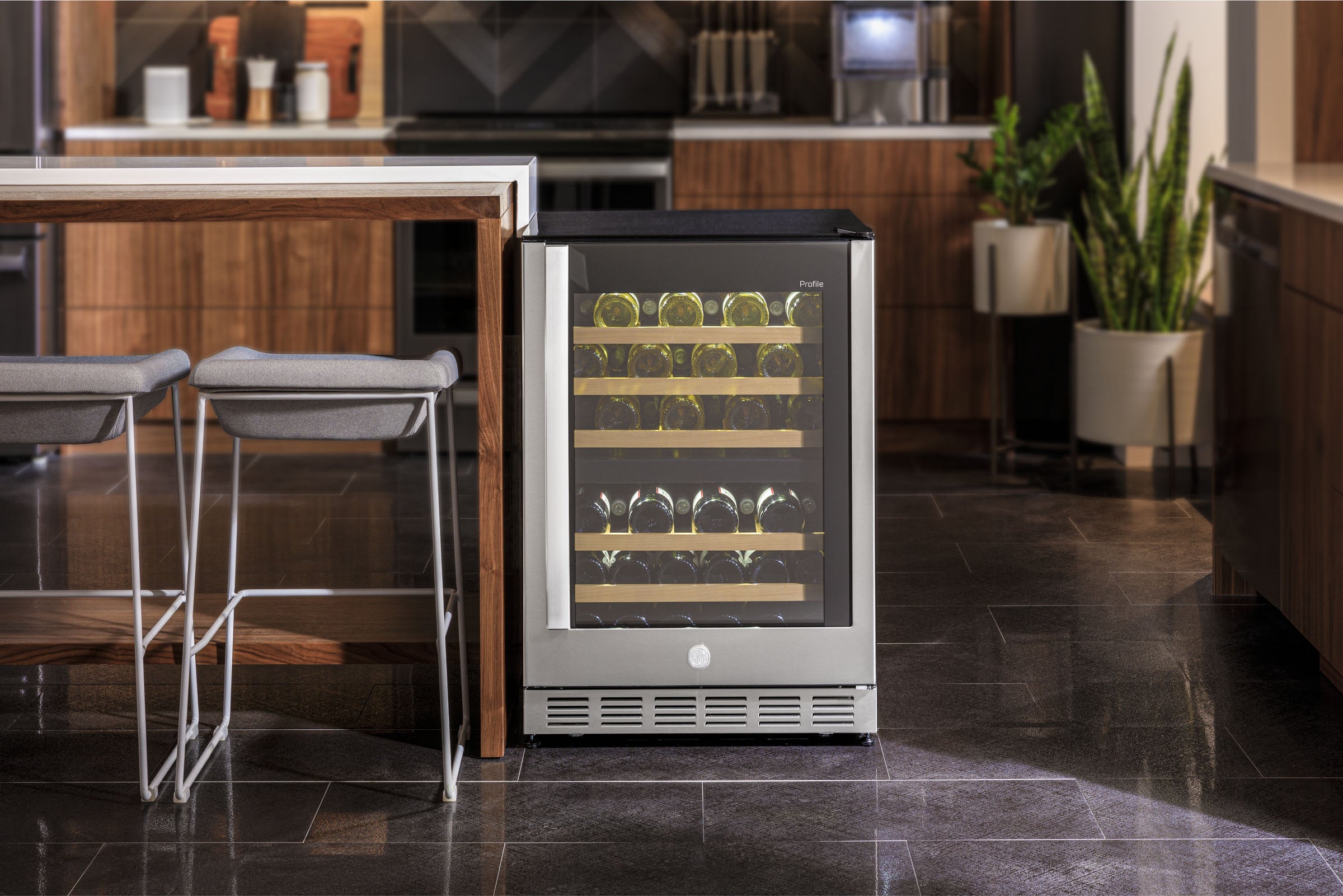 GE PWS06DSPSS 24 Inch Dual Zone Wine Cooler Stainless Steel