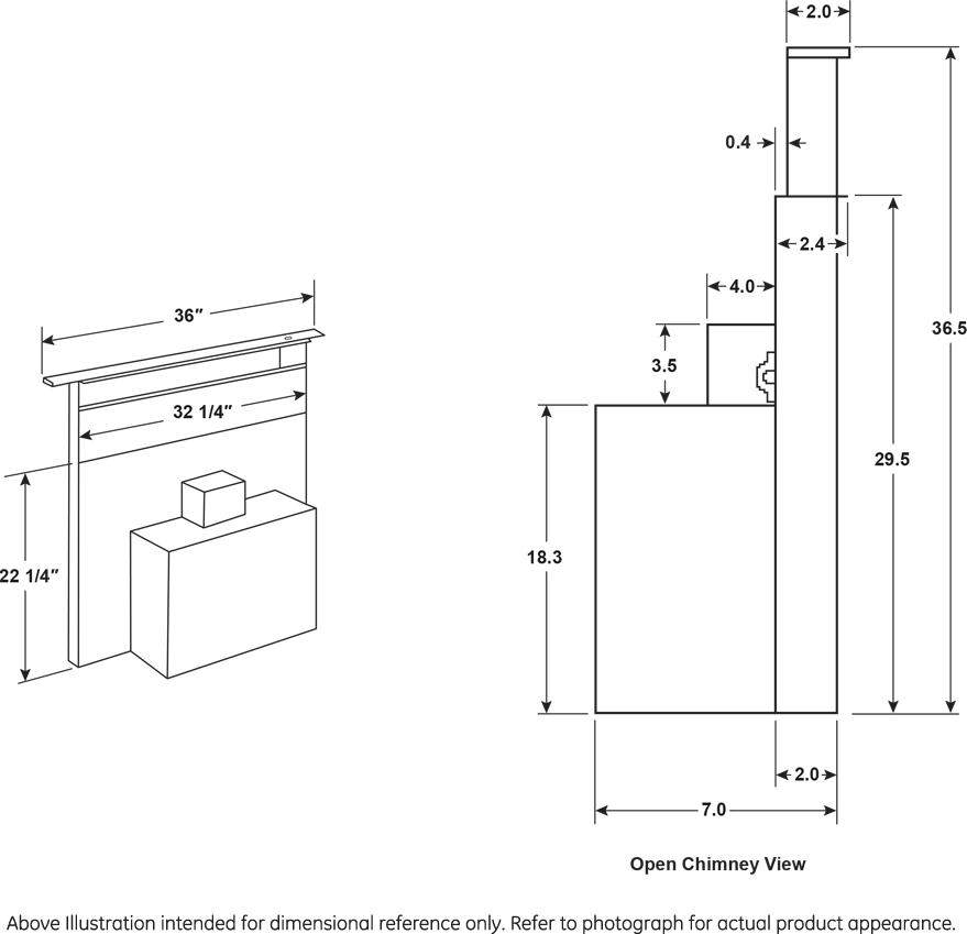 GE UVD6361SPSS Stainless Steel, 36 Inch