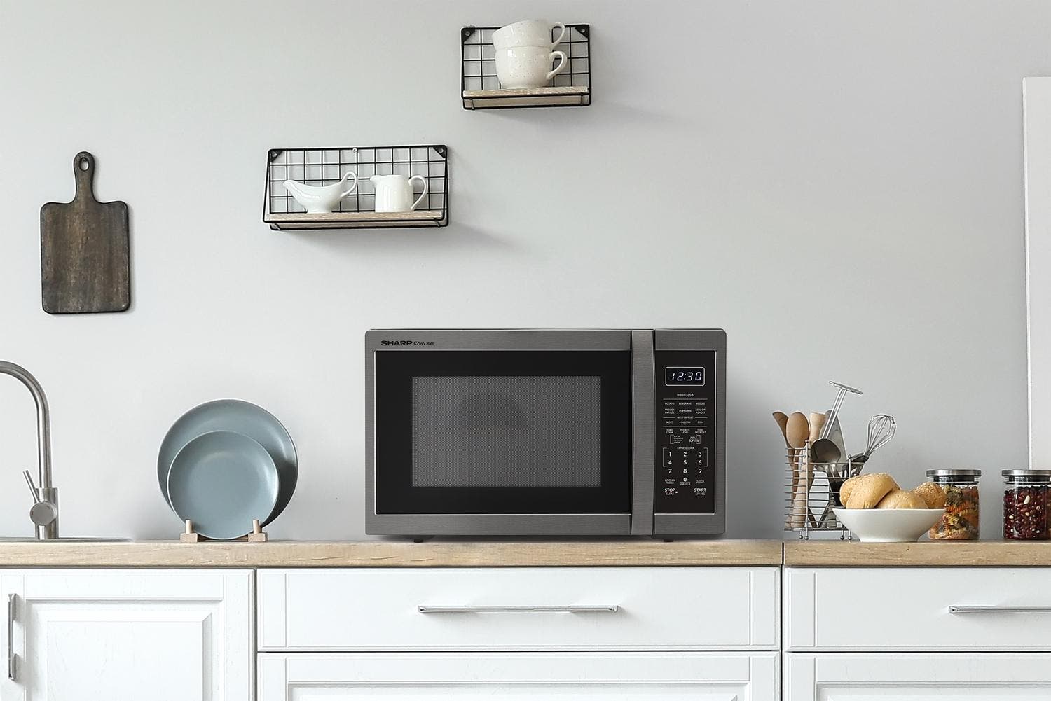 Sharp SMC1452KH Black Stainless Steel