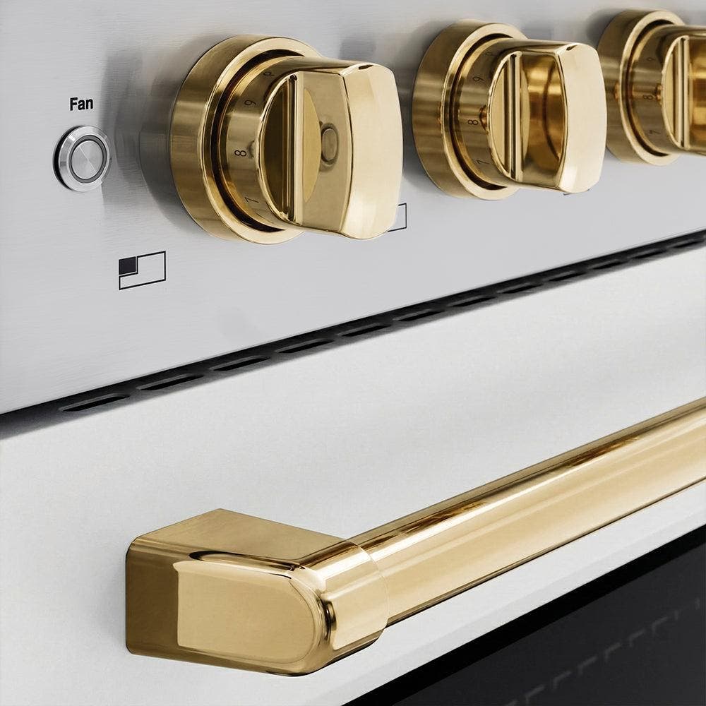 Zline SINRZWM24G Stainless Steel With White Matte Door And Polished...