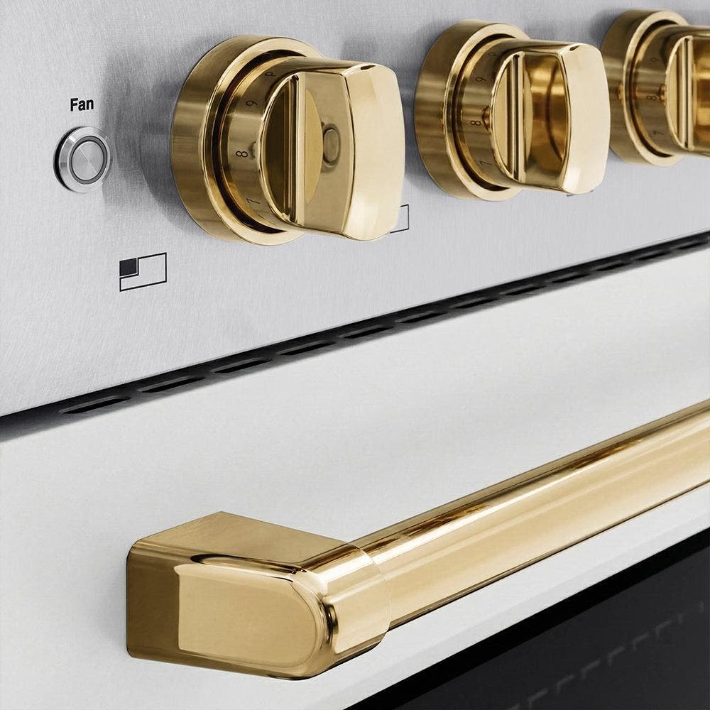 Zline SINRSZWM24G Satin Stainless Steel With White Matte Door And Po...