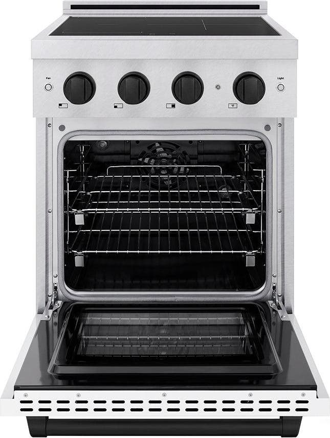 Zline SINRSZWM24MB Satin Stainless Steel With White Matte Door And Ma...