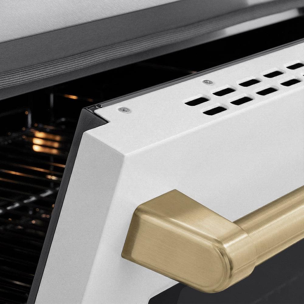 Zline SINRSZWM24CB Satin Stainless Steel With White Matte Door And Ch...