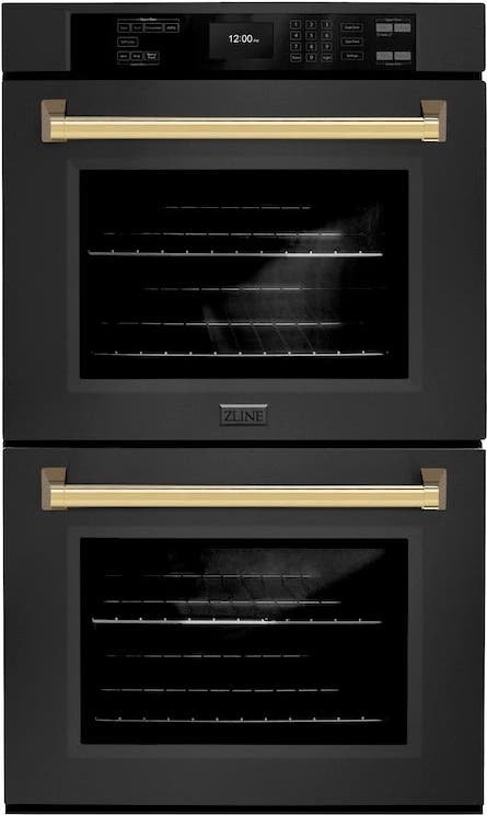 Zline WADBZ30G Black Stainless Steel With Polished Gold Handles