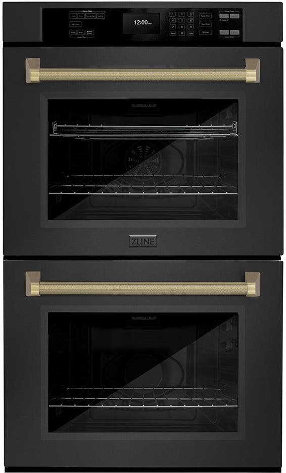 Zline WADBZ30KCB Black Stainless Steel With Champagne Bronze Helix ...