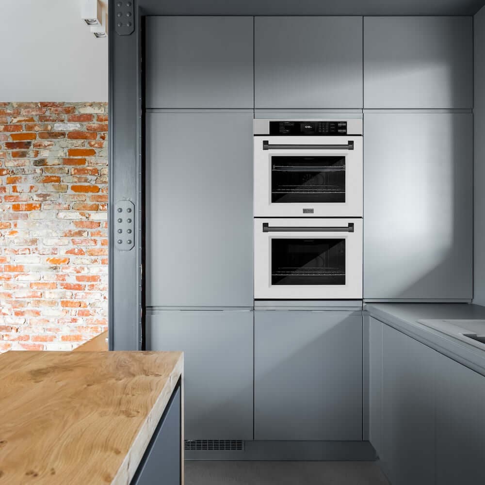 Zline WADSZWM30MB Durasnow Stainless Steel With White Matte Doors An...