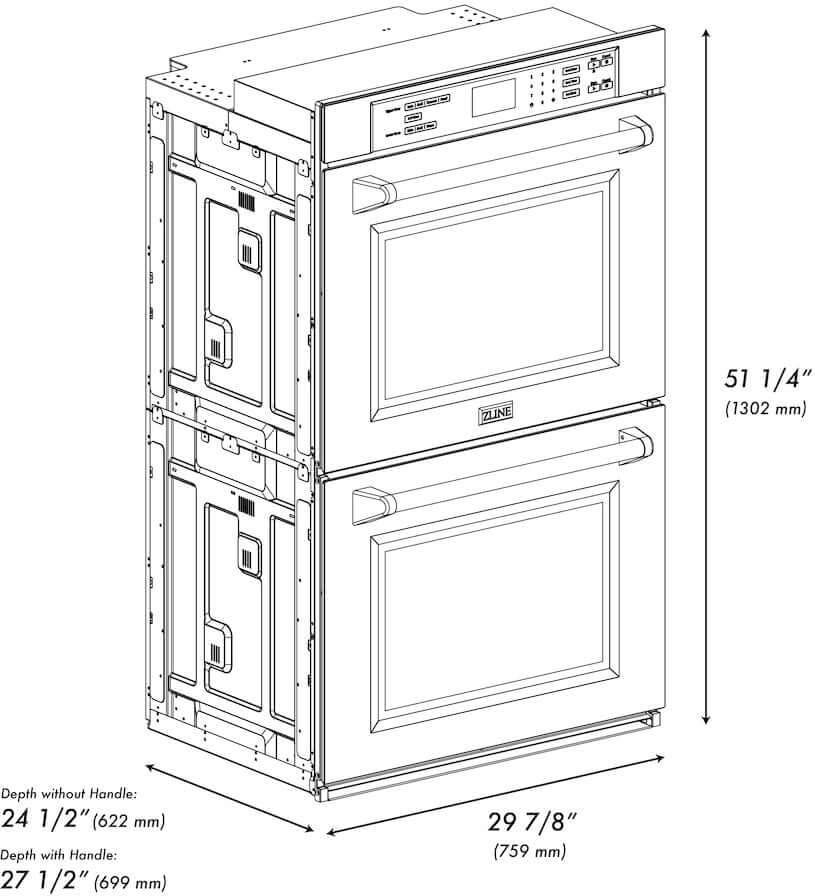 Zline WADSZWM30MB Durasnow Stainless Steel With White Matte Doors An...
