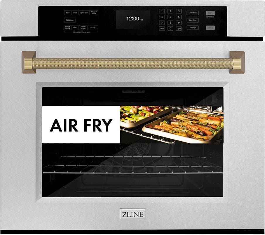 Zline WASSZ30KCB Satin Stainless Steel With Champagne Bronze Helix ...