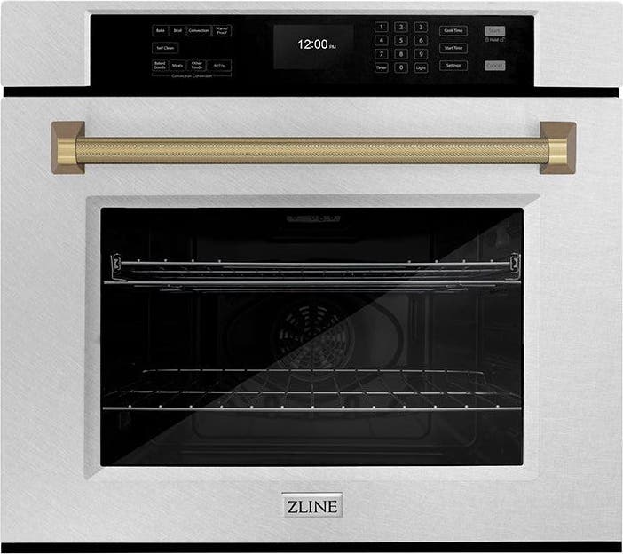 Zline WASSZ30KCB Satin Stainless Steel With Champagne Bronze Helix ...