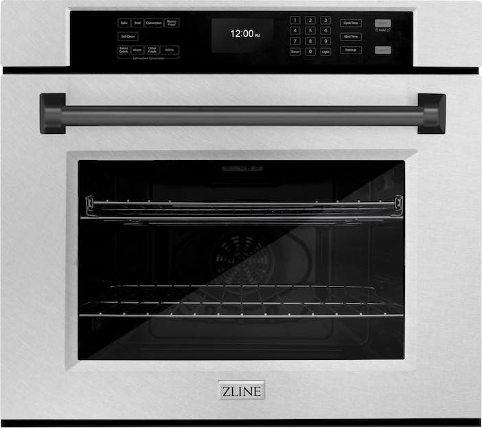 Zline WASSZ30MB Durasnow Stainless Steel With Matte Black Handle