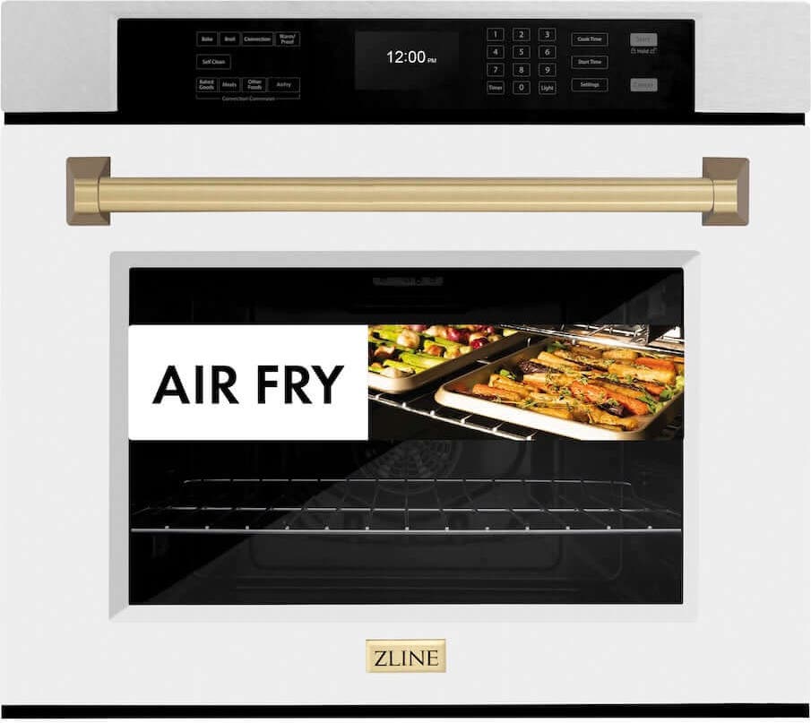 Zline WASSZWM30CB Durasnow Stainless Steel With White Matte Door And...