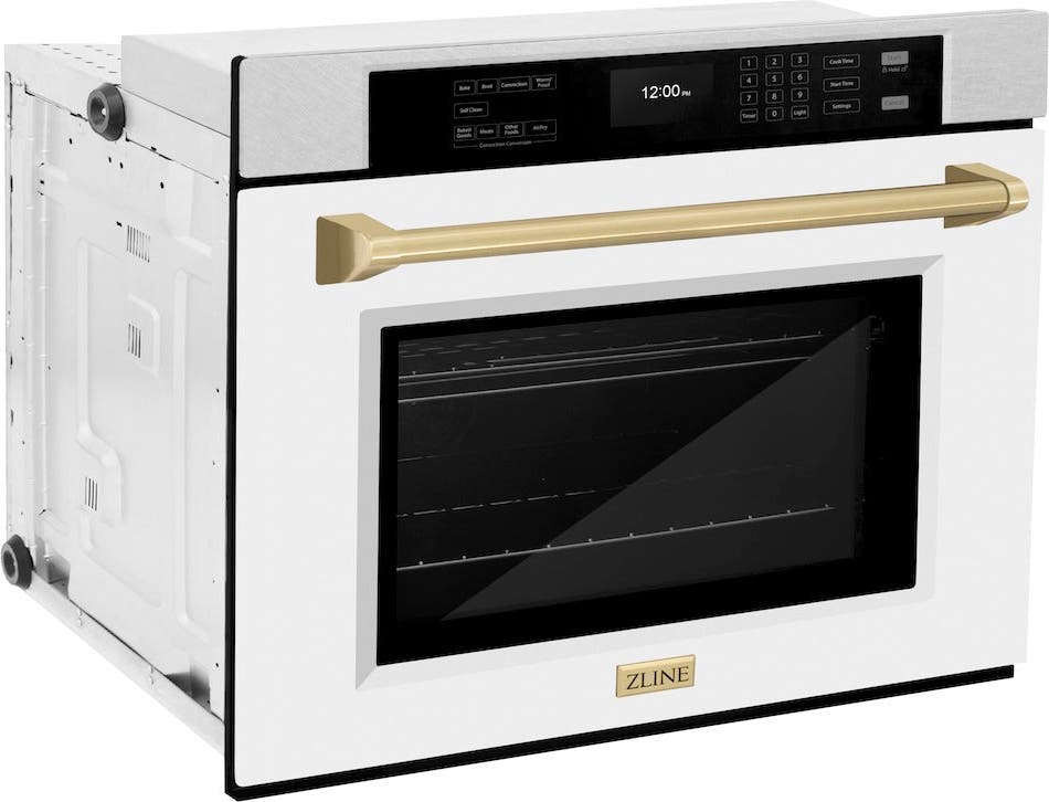 Zline WASSZWM30CB Durasnow Stainless Steel With White Matte Door And...