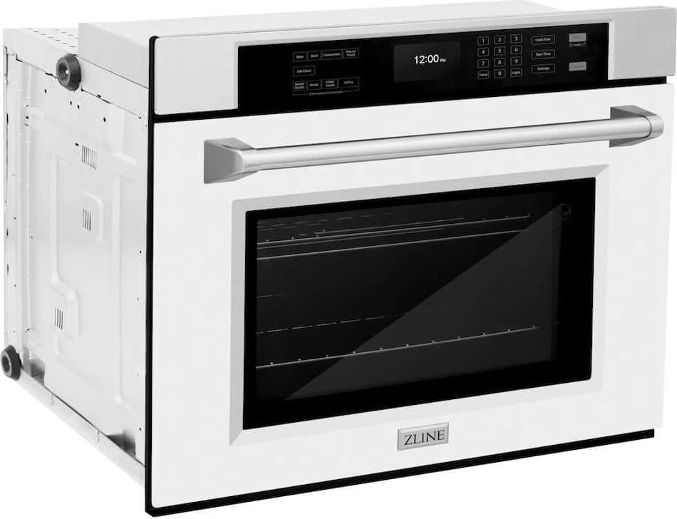 Zline WASWM30 Stainless Steel With White Matte Door