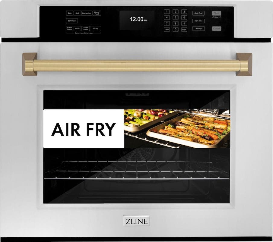 Zline WASZ30CB Stainless Steel With Champagne Bronze Handle
