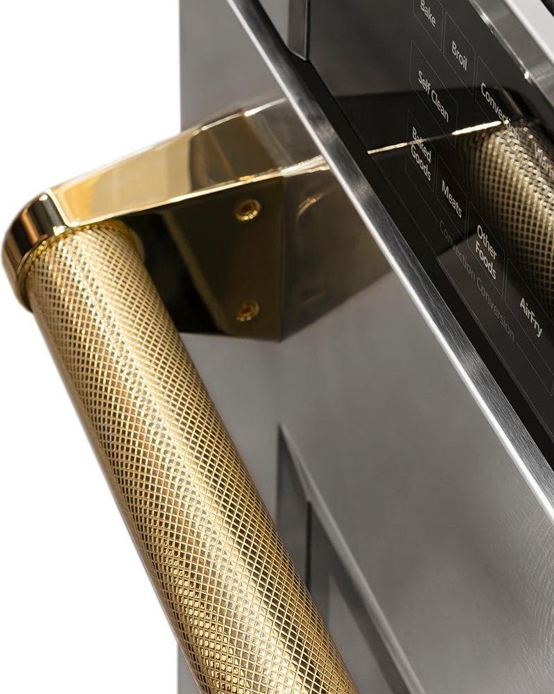 Zline WASZ30KG Stainless Steel With Polished Gold Helix Handle