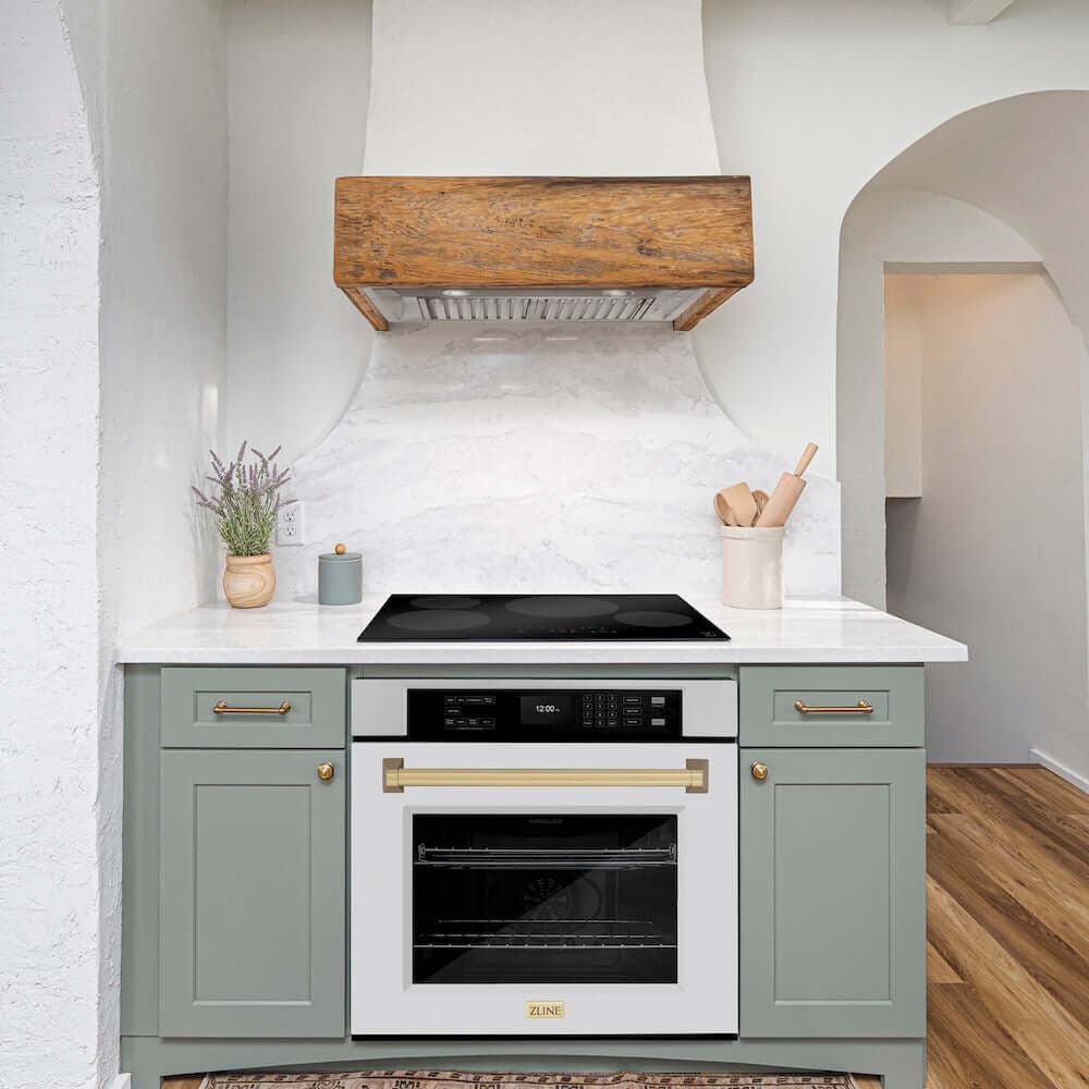 Zline WASZWM30CB Stainless Steel With White Matte Door And Champagn...