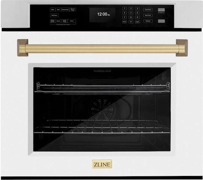Zline WASZWM30CB Stainless Steel With White Matte Door And Champagn...