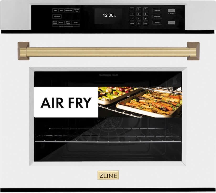 Zline WASZWM30CB Stainless Steel With White Matte Door And Champagn...
