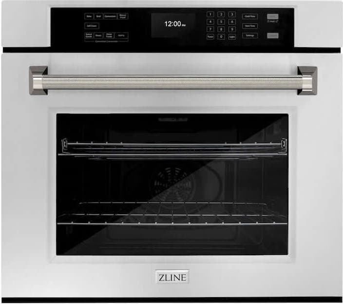 Zline WASZ30KPN Stainless Steel With Polished Nickel Helix Handle