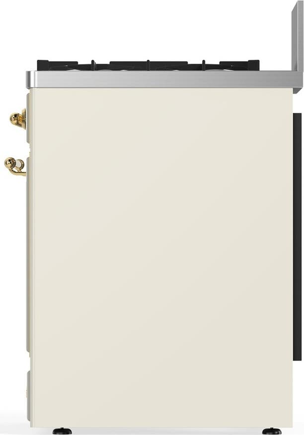 Ilve UM30NR3AWGLP Antique White With Brass Trim, Liquid Propane