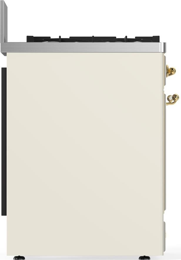 Ilve UM30NR3AWGLP Antique White With Brass Trim, Liquid Propane