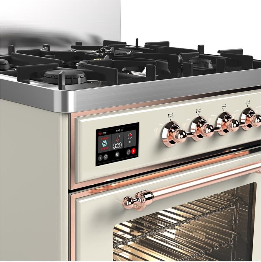 Ilve UM30NR3AWP Antique White With Copper Trim, Natural Gas